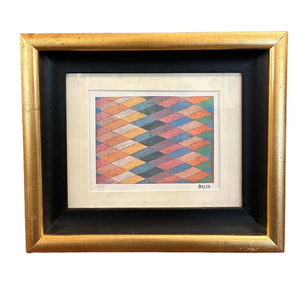 Giacomo Balla : Maro-cielo-vele  (1919/1991)  - litografia fototipica - Asta Opere provenienti dall'Accademia Internazionale di Arte Moderna (AIAM) - Web Only - DAMS Casa d'Aste