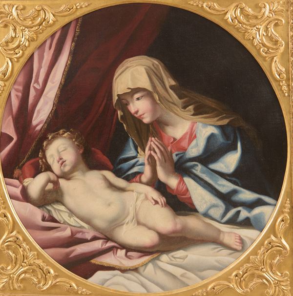 Guido Reni - Madonna in adorazione del bambino dormiente