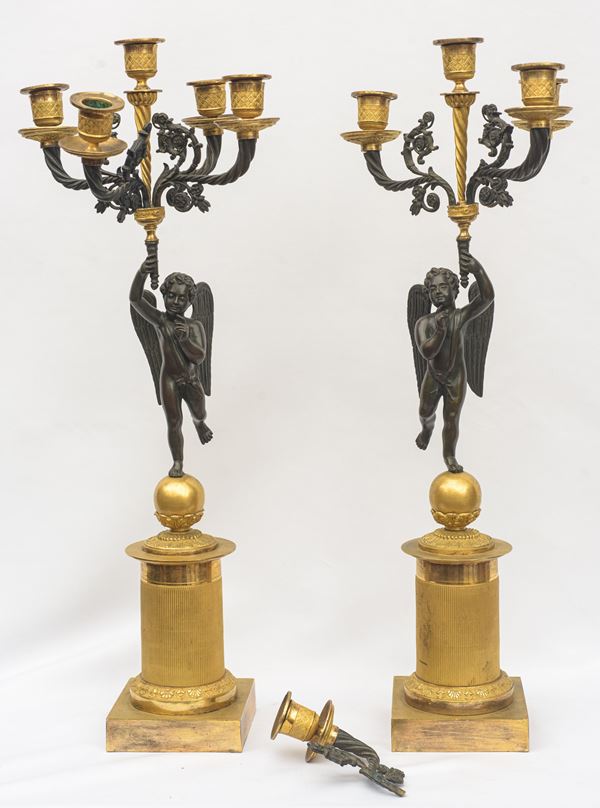 Coppia di candelabri 