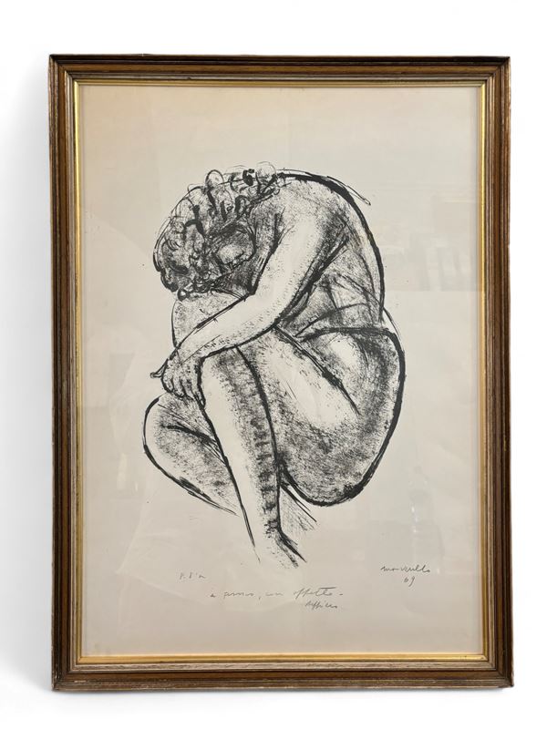 Giuseppe Mazzullo : Dormiente  - litografia - Auction Summer sale - DAMS Casa d'Aste