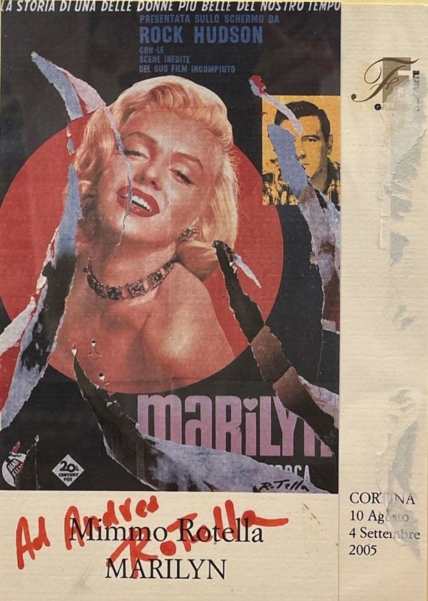 Mimmo Rotella - "Marilyn" - Invito alla mostra