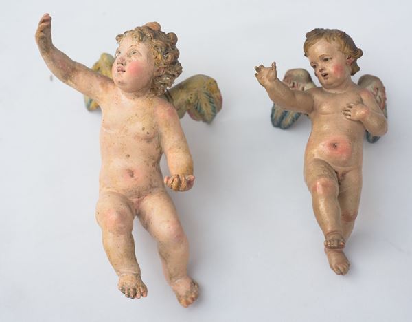 Coppia di putti alati