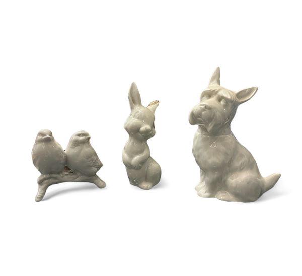 Set di tre piccole sculture   - ceramica - Asta Asta estiva - DAMS Casa d'Aste