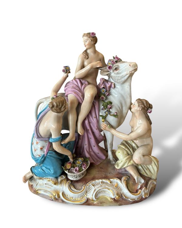 MEISSEN - Gruppo scultoreo: Europa e Giove