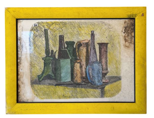 Giorgio Morandi - Grande natura morta con lampada