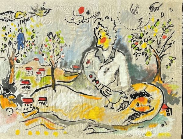 Composizione nello stile di Marc Chagall