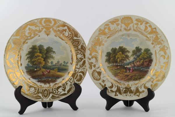 Pair of porcelain plates