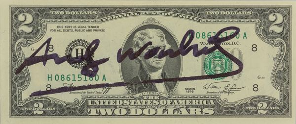 Andy Warhol - 2 dollars (Thomas Jefferson)