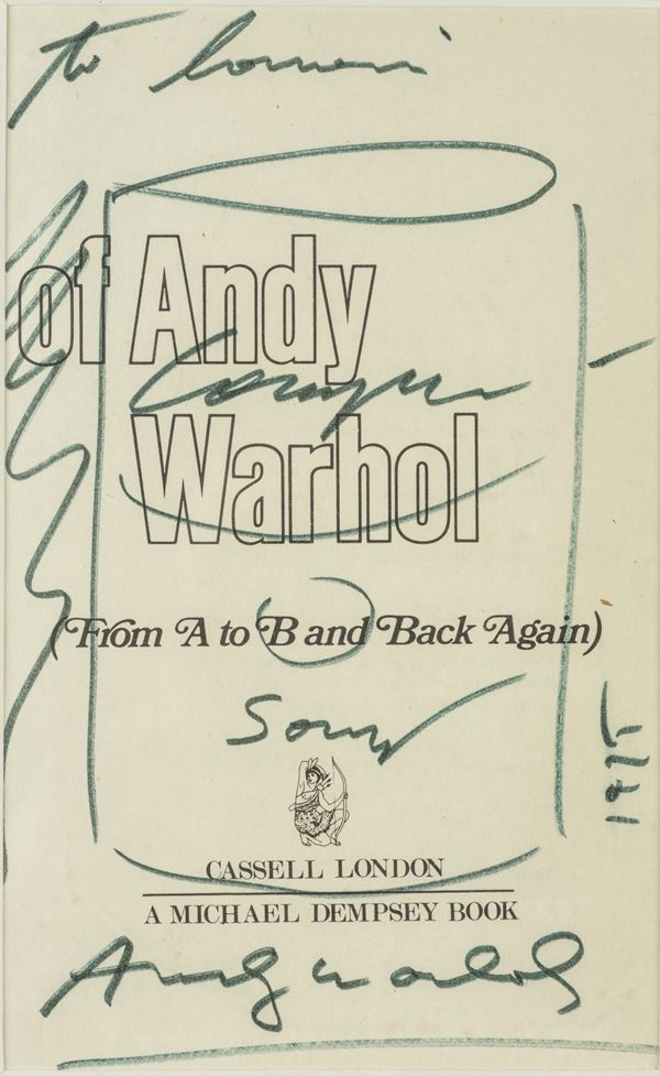 Andy Warhol - Frontespizio di "Philosophy of Andy Warhol From A to B and Back Again