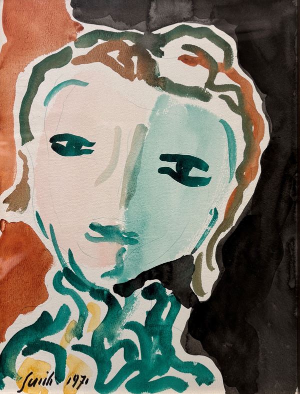 Virgilio Guidi - Ritratto femminile