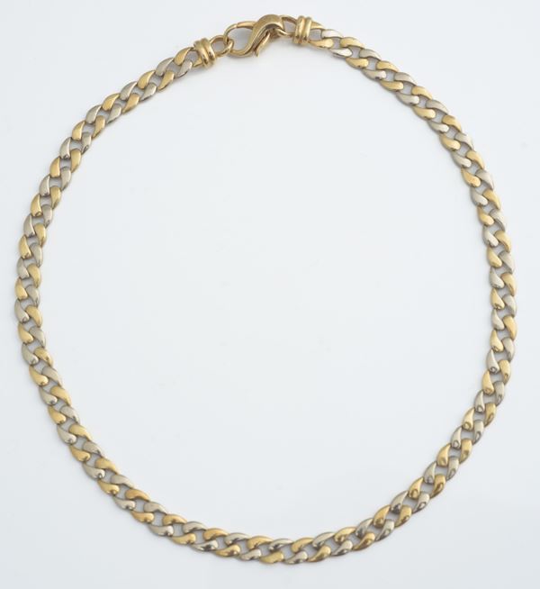 Collana groumette in oro bianco 18 kt