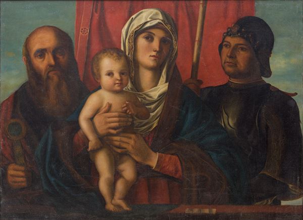 Giovanni Bellini - Madonna con bambino tra i santi Paolo e Giorgio