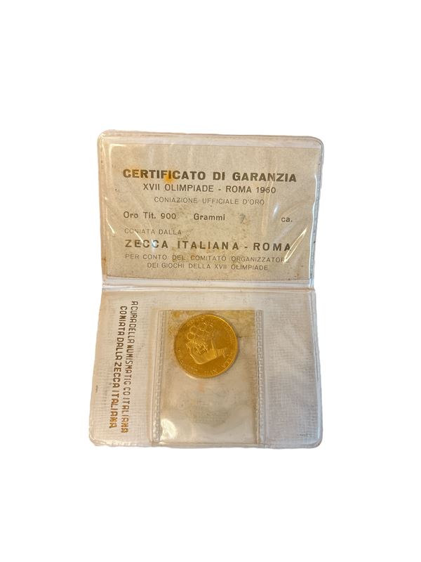 Medaglia in oro 22 kt per le Olimpiadi di Roma 1960