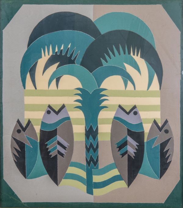 Fortunato Depero - Palma e Pesci