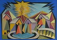 Fabrizio Marconi Marfa Futurista - Nevicata futurista coloratissima
