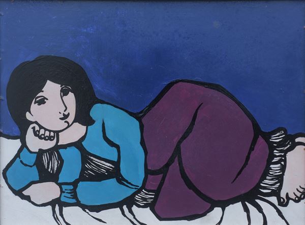 Domenico Cantatore - Donna sdraiata