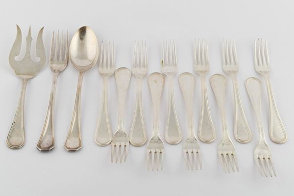 Lot of silver cutlery No. 36 pieces