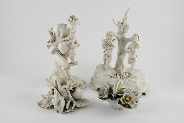 Lot of four porcelain  (metà XX secolo)  - Auction Antiques and Modern Art Auction - DAMS Casa d'Aste