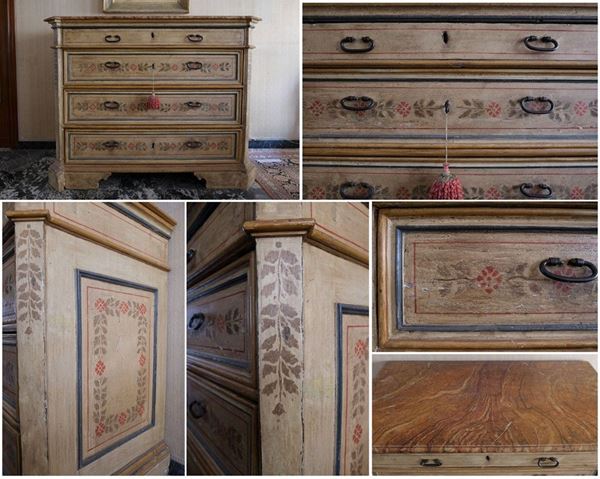 Chest of drawers with five drawers  (fine XVII - inizi XVIII secolo)  - Auction Antiques and Modern Art Auction - DAMS Casa d'Aste