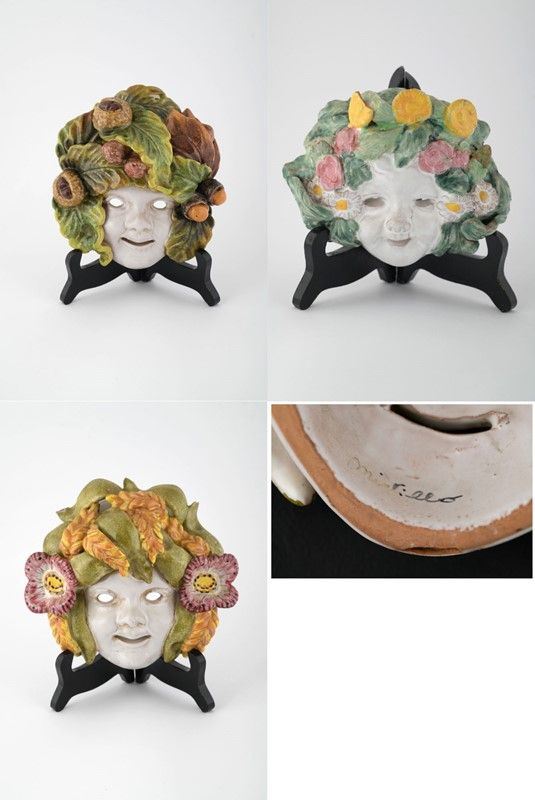 Lot of three masks  (Seconda metà XX secolo)  - Auction Antiques and Modern Art Auction - DAMS Casa d'Aste