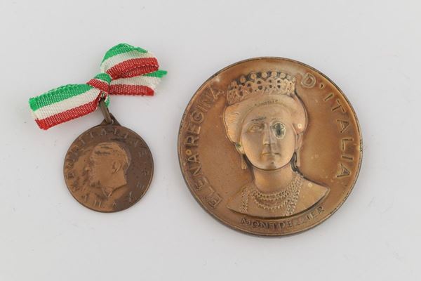 Lotto di due medaglie commemorative