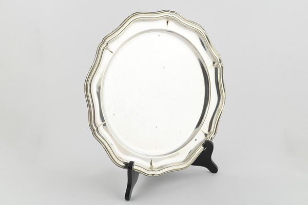 Round tray with mixed lines