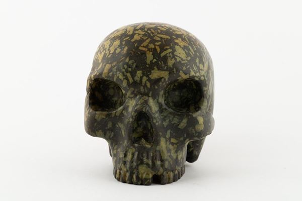 Press papier skull in stone material