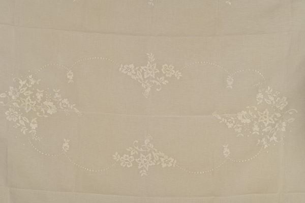 White organza tablecloth